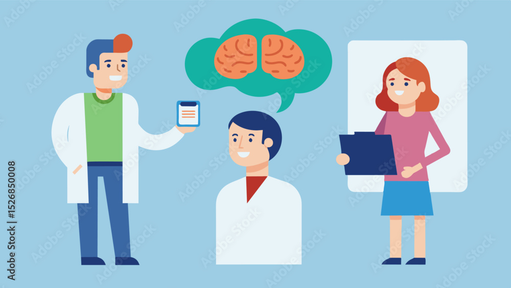 Poster the doctor showed the patient and their family the differences between a healthy brain scan and one 