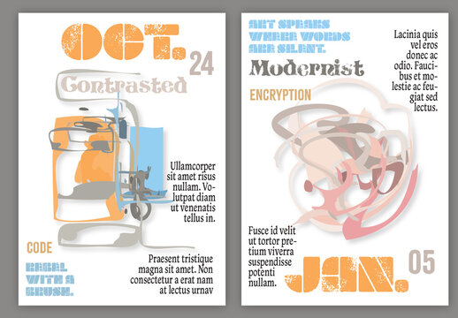 Flyer A4 Abstract Artistic Random Shape With Shadow