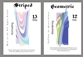 Flyer A4 with Abstract Shuttered Glass Shape Simple on White Background
