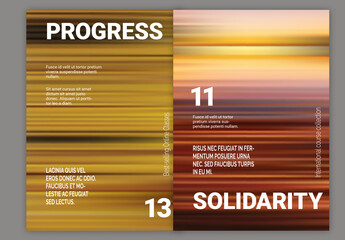 Flyer A4 With Fluid Motion Blur Gradient Colorfull Background