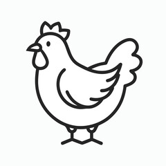chicken-outline-victor-icon-on-white-background.eps
