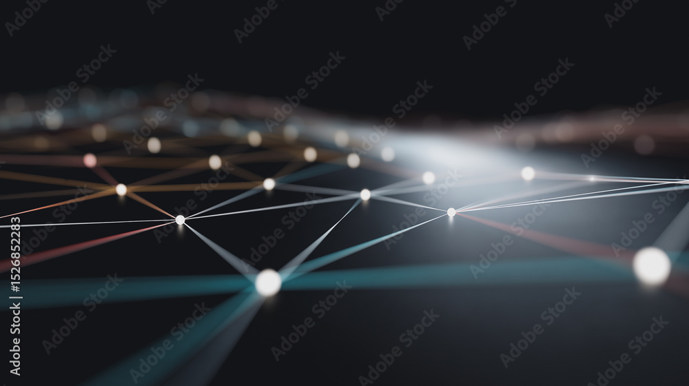 Aufkleber digital network: capturing a vast digital network. an abstract depiction of interconnectedness, inno