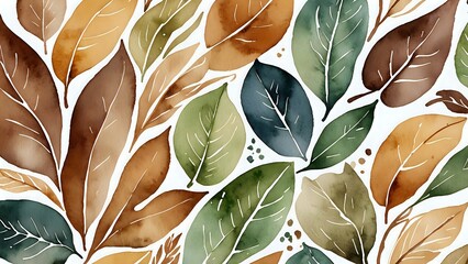 seamless pattern with leaves