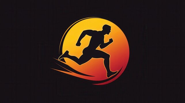 runner logo vector illustration