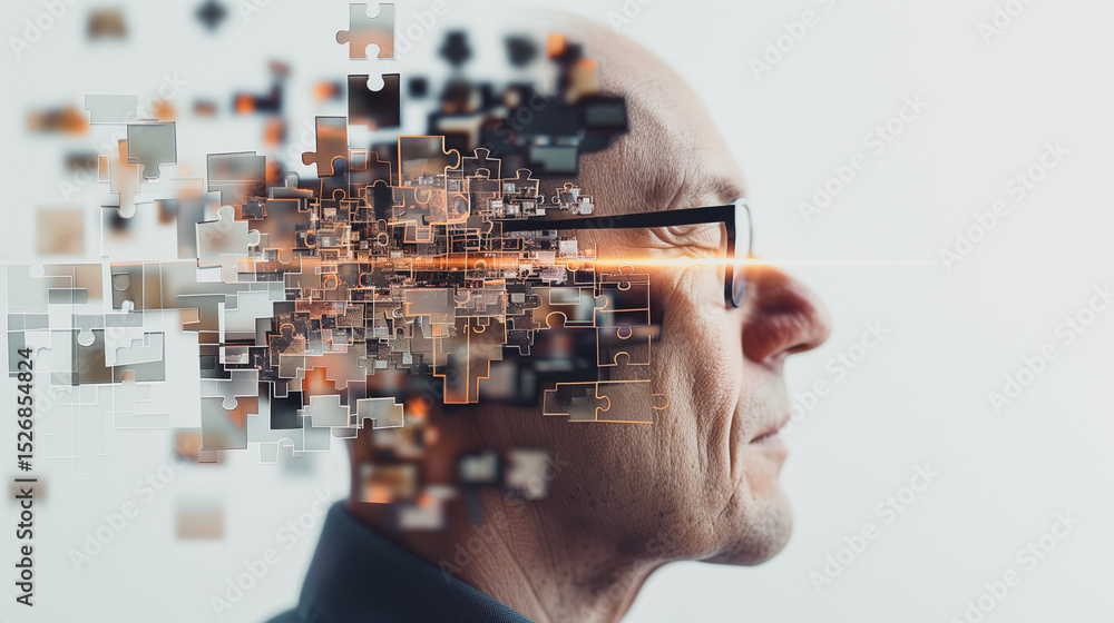 Poster mind's eye: a captivating visual that delves into the digital transformation of the human mind, with