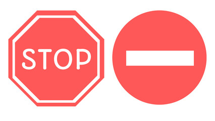 stop sign isolated on white background