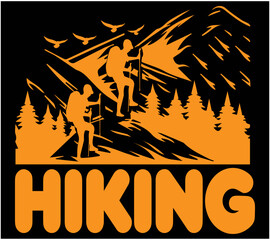 Hiking t-shirt design