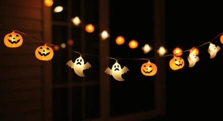 Halloween lights pumpkin ghost string lights decorations