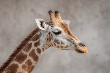 Obraz premium closeup photograph of giraffes neck in zoo emphasizing its elegant features