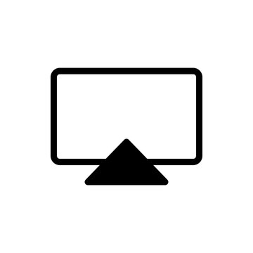 Mirroring Display Screen Icon, Simple Flat Style, Vector Illustration, Symbol, Design Logo Template Pictogram, For Ui or Ux Isolated On White for Mobile App, Editable