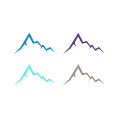 HILLS SIGN SYMBOL LOGO VECTOR ISOLATED ON WHITE