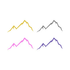 HILLS SIGN SYMBOL LOGO VECTOR ISOLATED ON WHITE