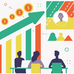 Business Character Illustration for Finance and Banking Concepts

