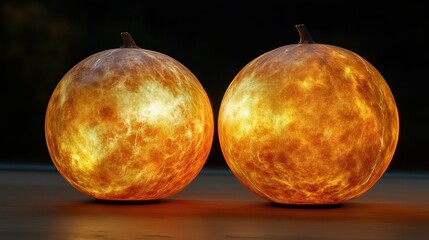 Autumn moon pumpkins nightlights