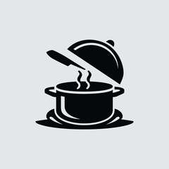 vector icons cooking food chef hat include a pizza slice, a sushi roll, spaghetti and meatballs, a curry bowl burger , fish 
