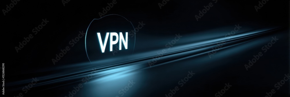Poster Anonymous Web Browsing Icon on Dark Background With VPN Trail for Secure Online Activities and Privacy Protection