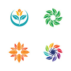 Bloom Inspired Vector Logo set for Natural Wellness Branding