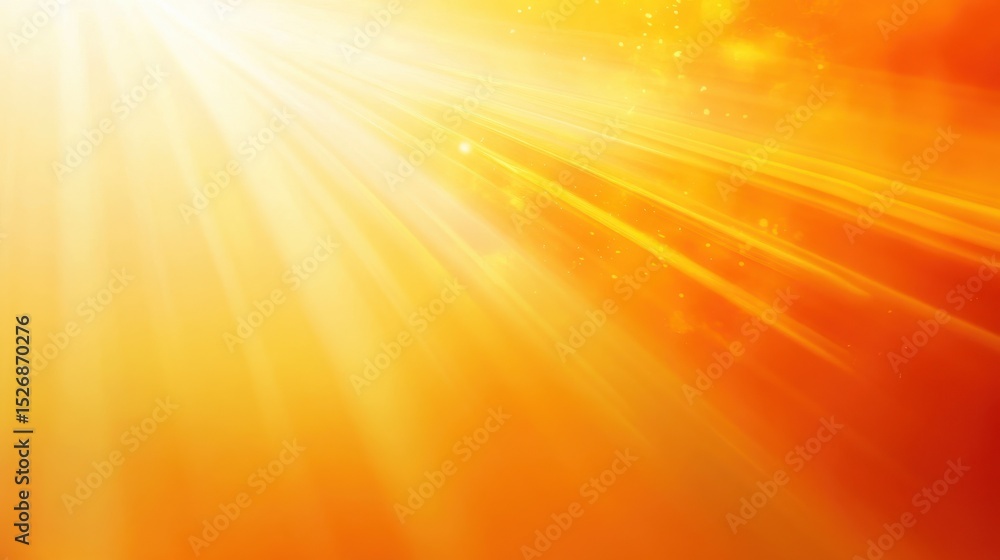 Aufkleber a vibrant orange gradient background with rays of sun, creating an atmosphere of warmth and joy
