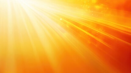 Obraz premium A vibrant orange gradient background with rays of sun, creating an atmosphere of warmth and joy