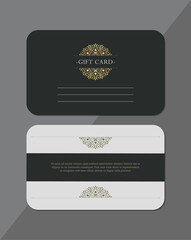 Ornamented Gift Card Design Layout with Text Space