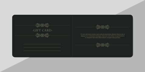 Floral Ornament Gift Card Template for Special Occasion Celebration
