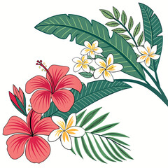 floral background with flowers Ai-Generated
