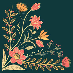 floral background with flowers Ai-Generated