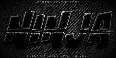  Ninja Warrior Stealth Sword Shadow Combat Fully Editable Smart Object Text Effect
