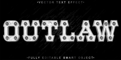   Outlaw Killer Texas Mafia Crime Danger Fully Editable Smart Object Text Effect