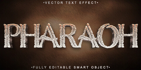  Pharaoh Mummy Egypt Pyramid Ancient Tomb Fully Editable Smart Object Text Effect