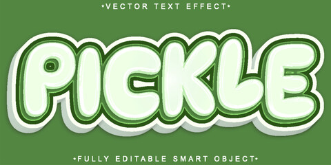  Pickle Cucumber Sour Salty Crunchy Tangy Fully Editable Smart Object Text Effect