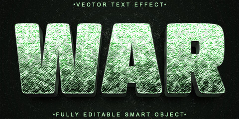  War Soldier Battle Combat Army Brave Fully Editable Smart Object Text Effect