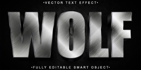  Wolf Animal Night Dog Wild Forest Fully Editable Smart Object Text Effect
