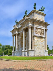 arco della pace di milano in italia, arch of peace of milan in italy