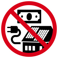 No Solar Panel Subsidies Sign. The end of state support for solar panels.