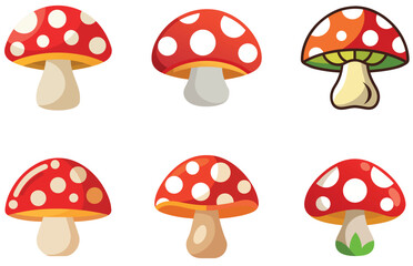 Whimsical Mushroom Designs Vector Fungi Art for Nature, Cottagecore, and Fantasy Themes