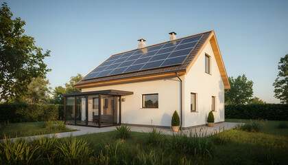house with solar panels