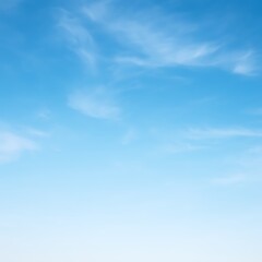 Obraz premium Bright Azure Sky with Delicate Clouds