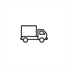 Moving Truck Relocation Minimalist Line Icon