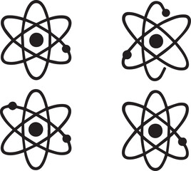 Atom editable vector science icon flat style