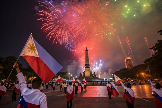 Philippines independence day celebration fireworks