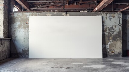 Blank Canvas in Industrial Setting for Creativity