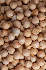 Close-up of chickpeas from Leon, Spain