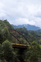 Scenic Arch Bridge in the Mountains of Consacá, Nariño, Colombia – Lush Landscape and River View