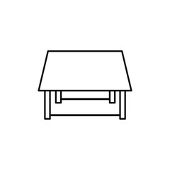 Table furniture icon in flat style. Home Furniture Perfect for Interior Design, Living Room, and Hospitality. home furniture on white background. Dinner desk sign business concept. Eps file 116.