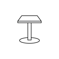 Table furniture icon in flat style. Home Furniture Perfect for Interior Design, Living Room, and Hospitality. Dinner desk sign business concept. home furniture on white background. Eps file 118.