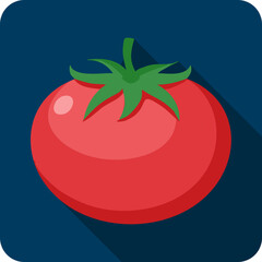 Vibrant Tomato Illustration , Juicy Red Vegetable, Healthy Antioxidant, Fresh Produce, Exotic Botanical Art.