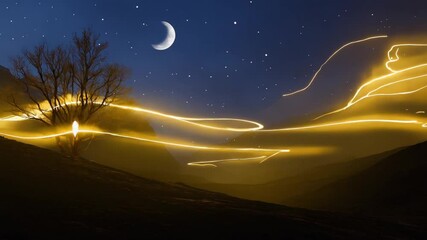 A lone, leafless tree in a barren valley cradles a glowing heart hollow center. beat, glowing veins heart tree’s bark, life fading. Timelapse poetic death cycle, surreal emotionally evocative - Powered by Adobe