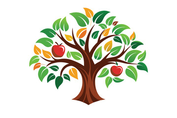 Obraz premium Vibrant Apple Tree A Symbol of Growth, Abundance, and Nature's Bounty