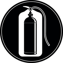 bottle of Fire silhouette vector on a transparent background